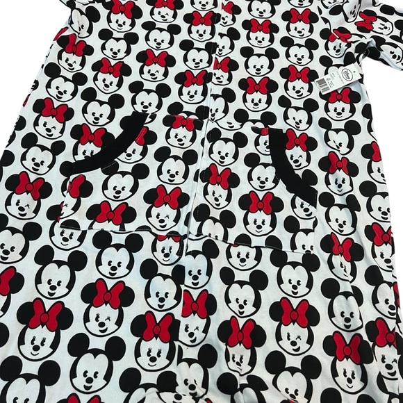 Disney Minnie & Mickey Hooded Onesie Women’s/Teen Small Cozy Lounge Jumpsuit NWT - Picture 3 of 9
